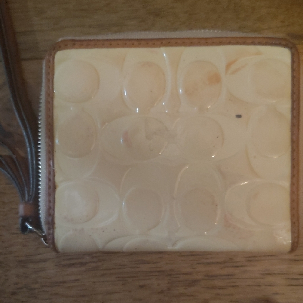 Coach Cream and Tan Wallet - Picture 3 of 5
